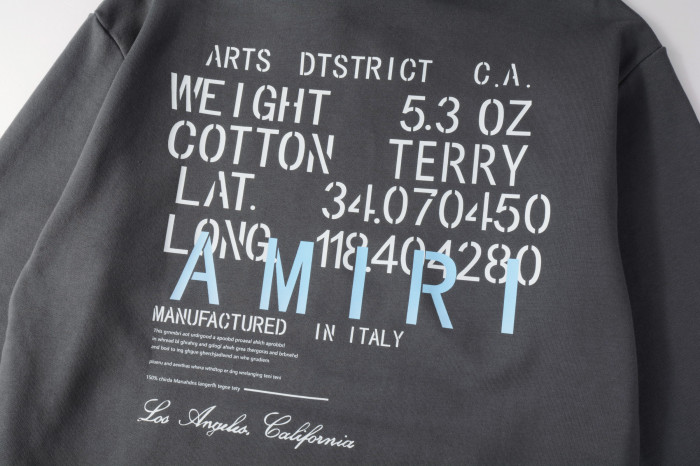Grey hoodie with color letter printing