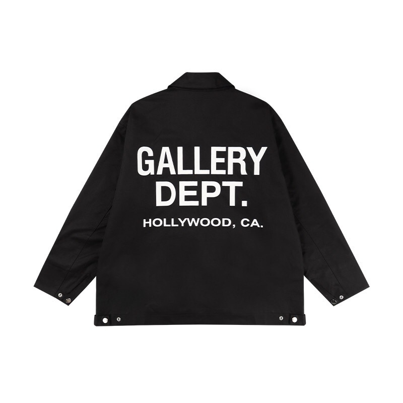 large monogram printed jacket on back