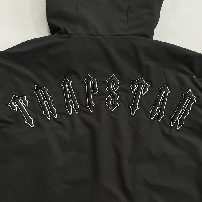1:1 quality version Trapstar Back with sharp letters hooded jacket