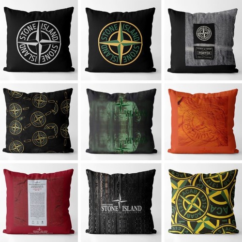 Compass letter throw pillow in 9 colors