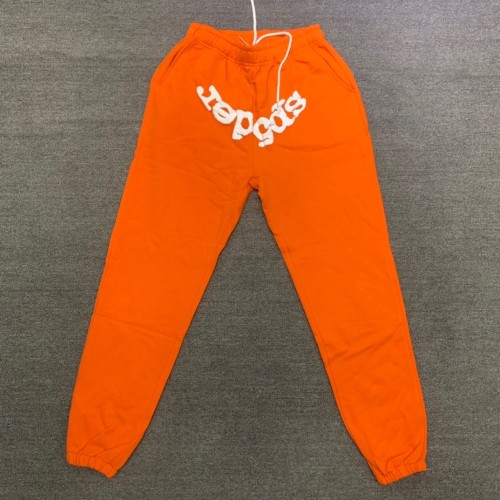 Young Thug Sp5der White lettered orange pants