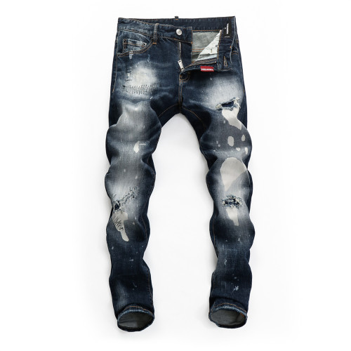Broken white lacquer blue jeans
