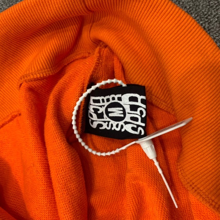Young Thug Sp5der-Orange hoodie with white letters