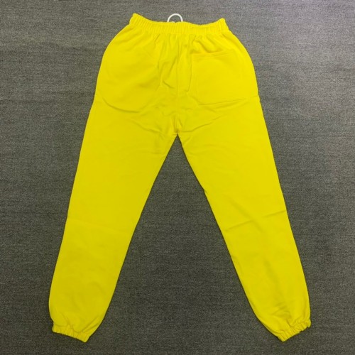 Young Thug Sp5der Yellow pants with white letters