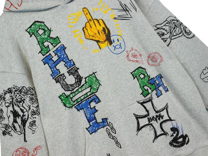 [buy more save more]Color hand-painted hoodie