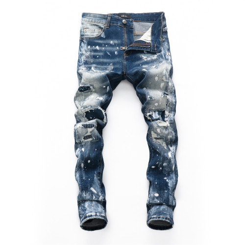 Archaize patch white paint jeans