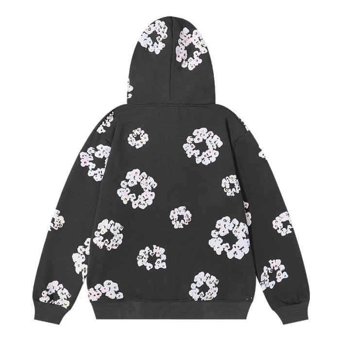 Floral print zip-up sweatshirt
