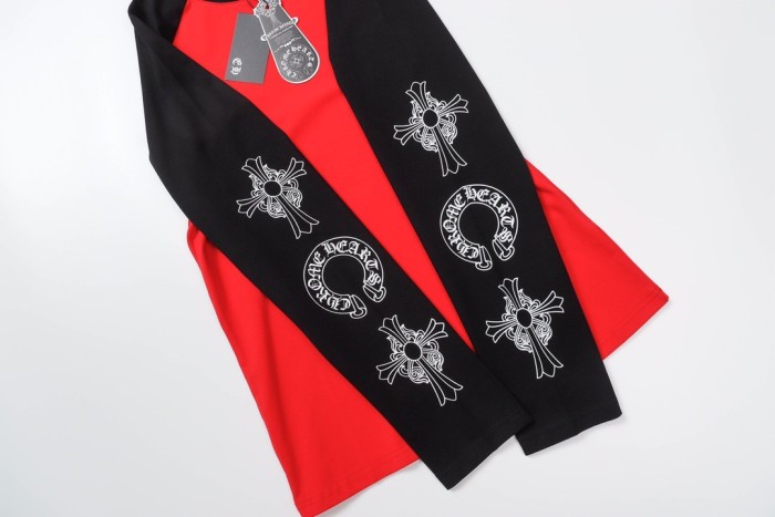 [Buy More Save More]Black and red collage long sleeve