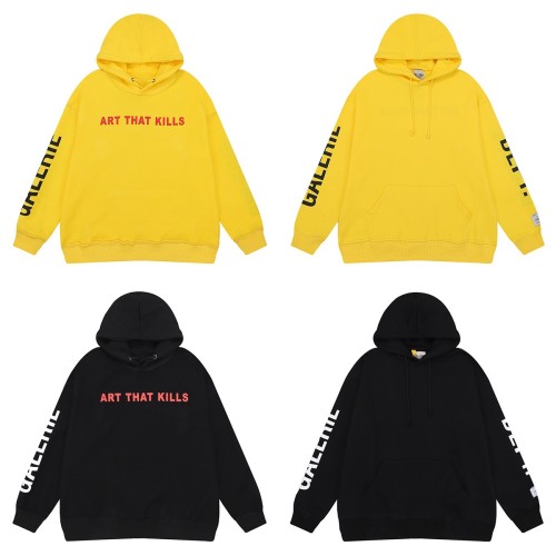 Red lettered double-sided hoodie 2 colors