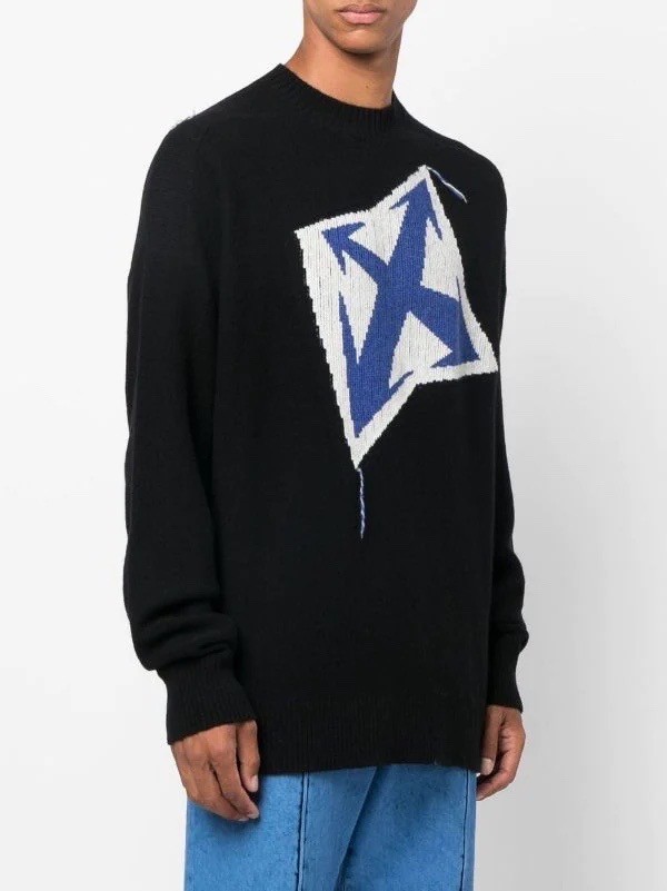 1:1 quality version Fringed Diagonal Arrow Sweater