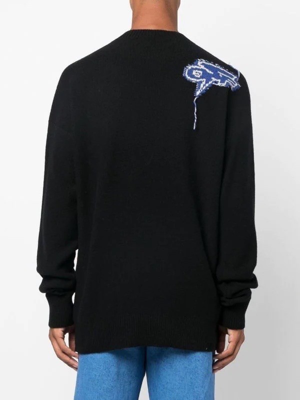 1:1 quality version Fringed Diagonal Arrow Sweater