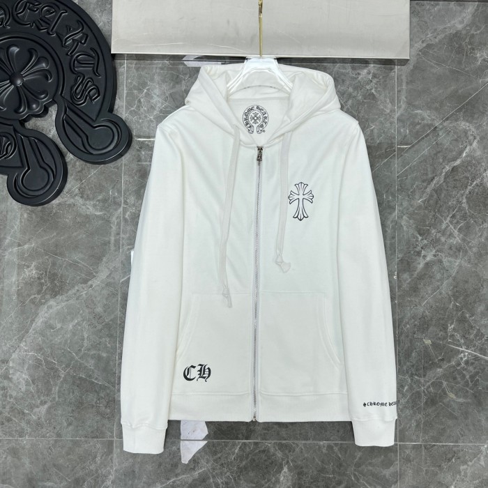 Small cross printed zipper hoodie 2colors