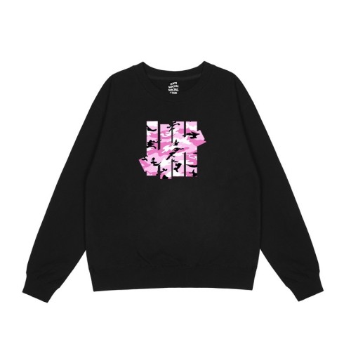 Anti social social club ASSC Pink camouflage letter crew neck pullover sweatshirt