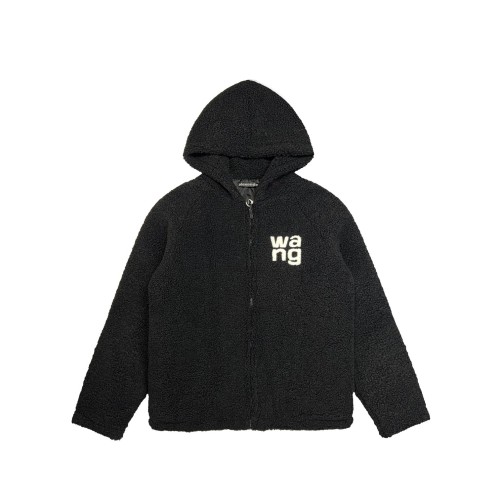 Lambskin monogram hooded jacket hoodie