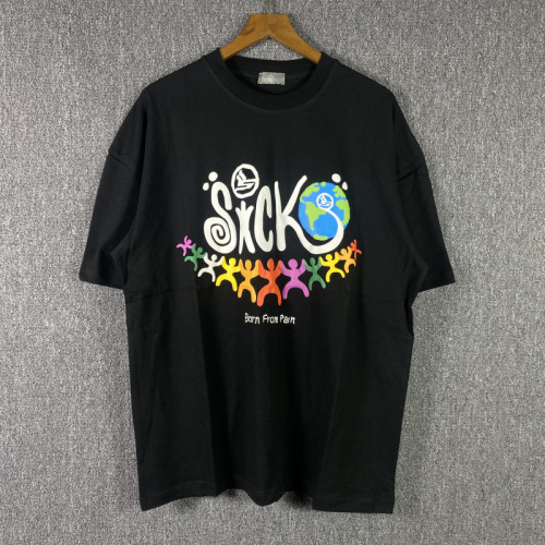 [Buy More Save More]Foamed Earth Letter Print Tee Black & White