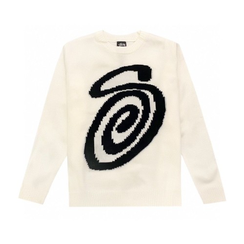 [Special offer items]Whirlpool S letter sweater white&green