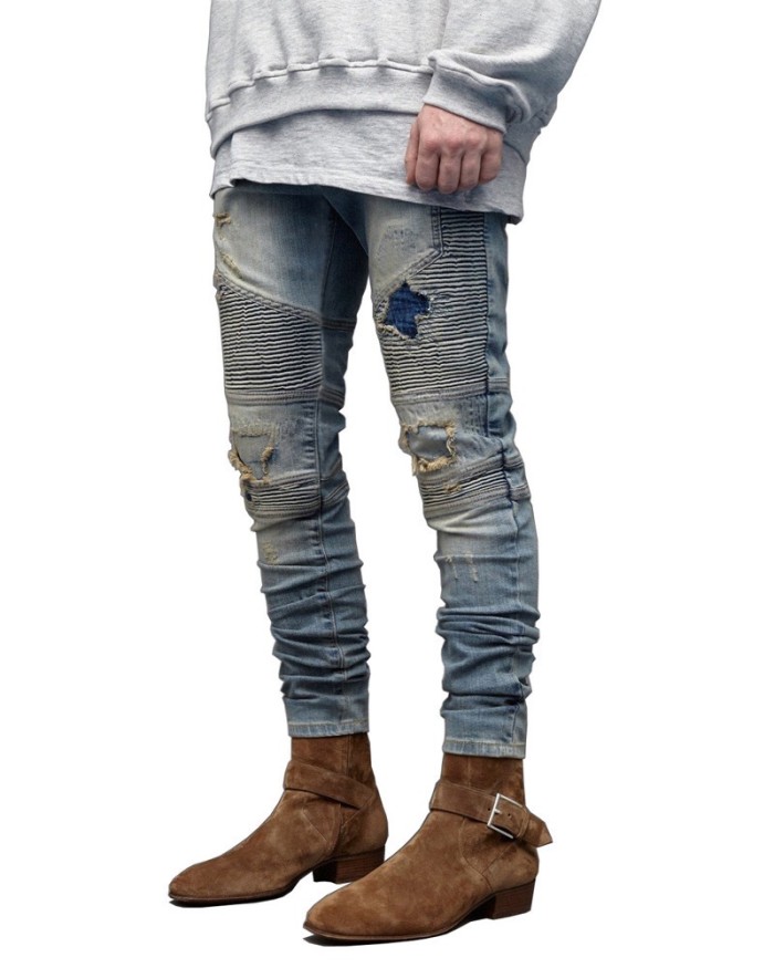 Sabotaging style biker slim jeans