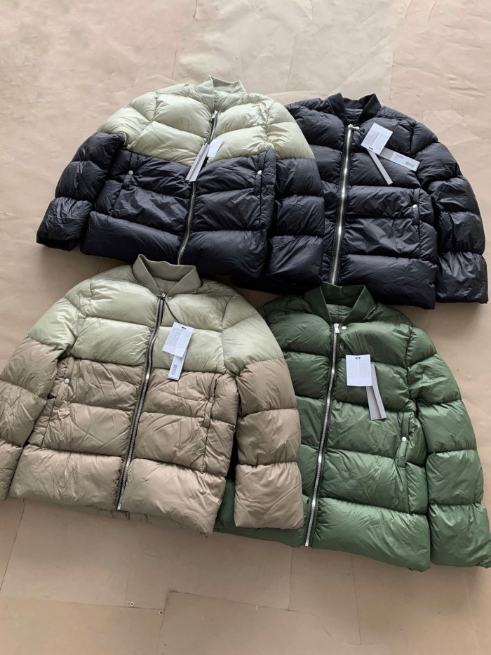 Matching color silhouette down jacket