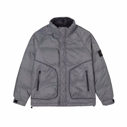 Large pocket stand collar down jacket