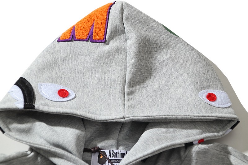 solid color shark hoodie