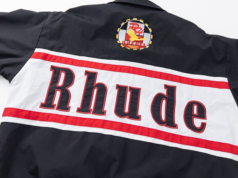 racing style embroidered monogram jacket