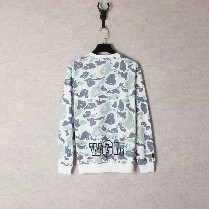 Big Shark Face Luminous Camouflage Round Neck Pullover
