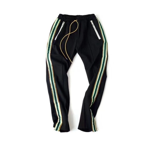 Gold Nylon Stripe Webbing Pants