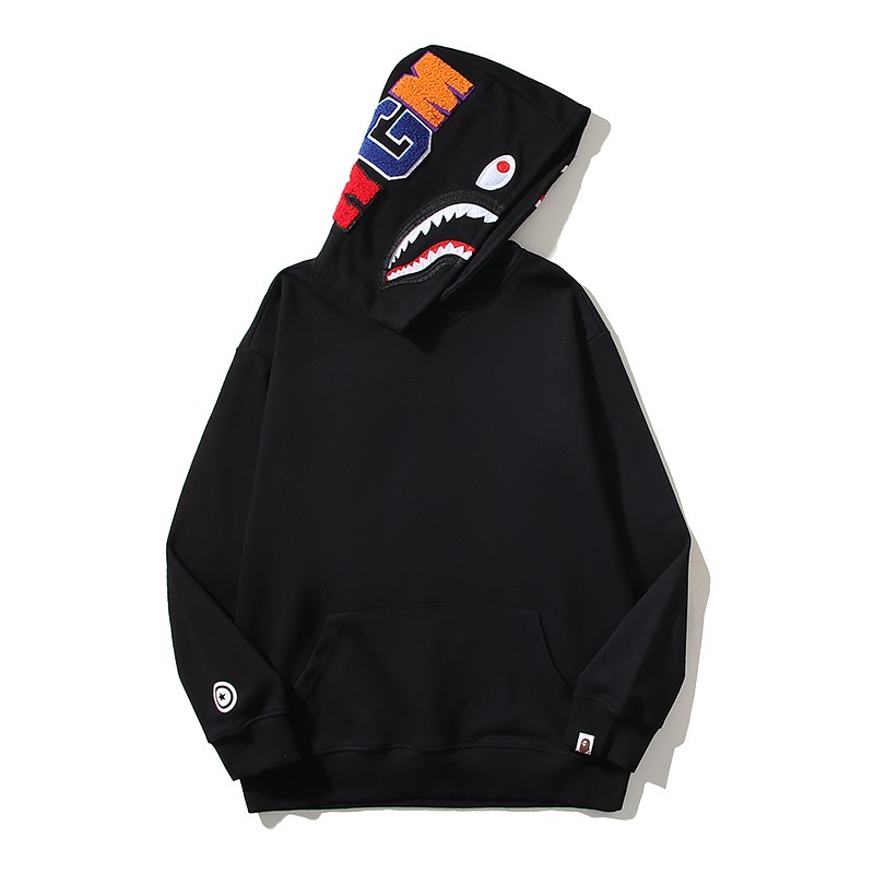 solid color shark hoodie