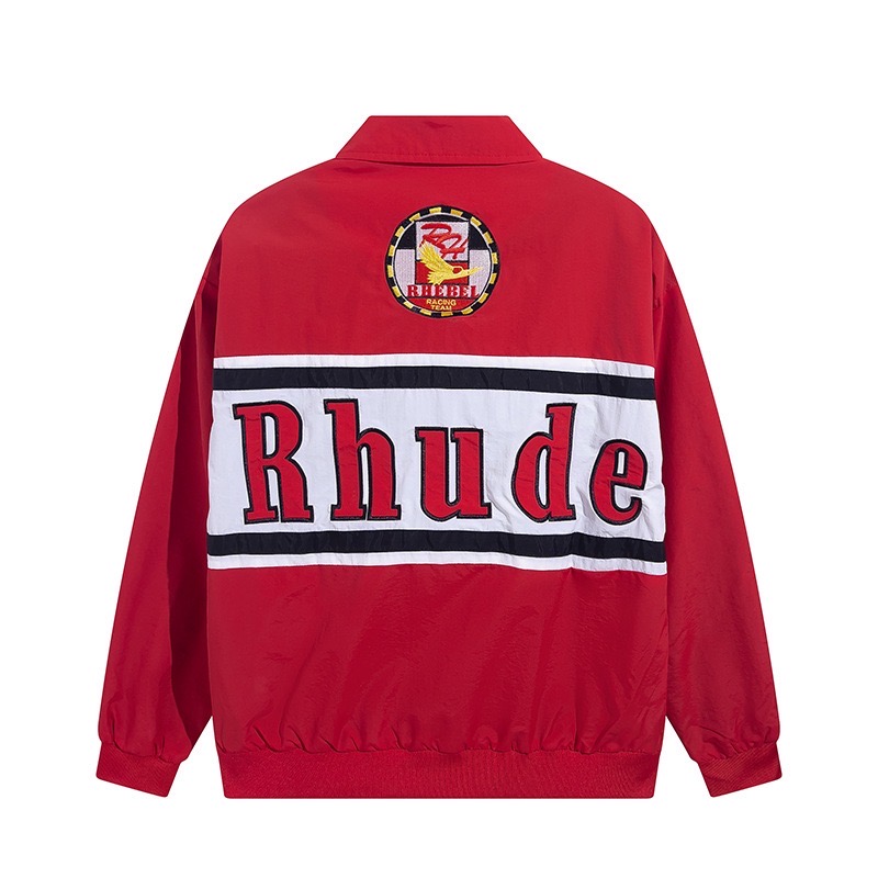 racing style embroidered monogram jacket