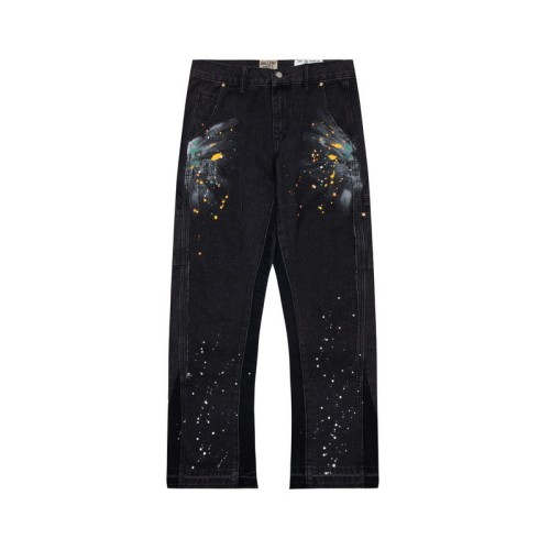 Graffiti style patchwork flares