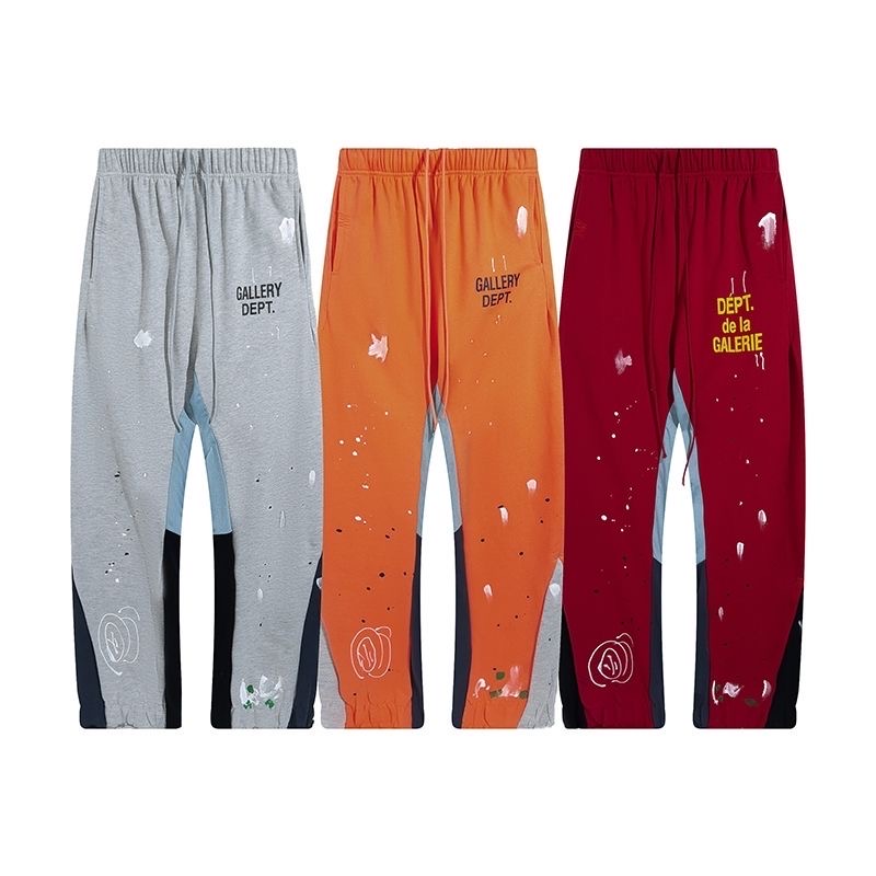 graffiti spliced flared pants