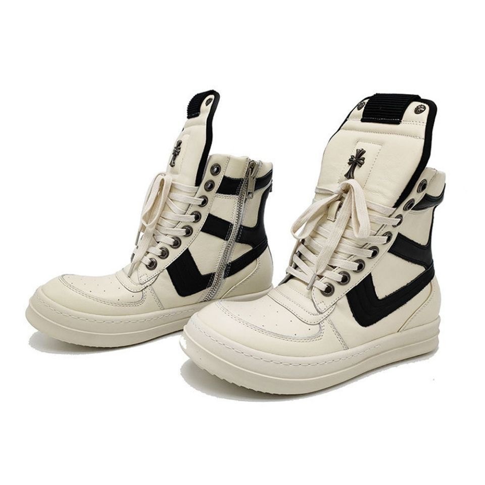 US$ 169.00 - Ro x Ch leather hi shoes black white - www.repdog.cn