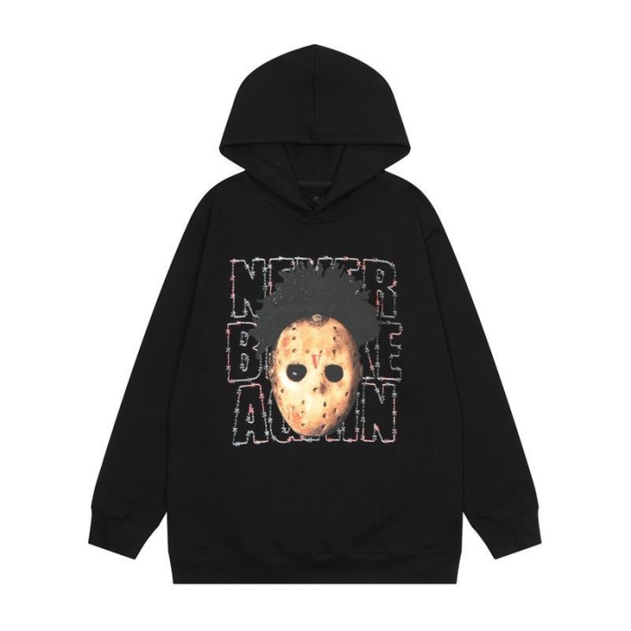 Masked man print hoodie