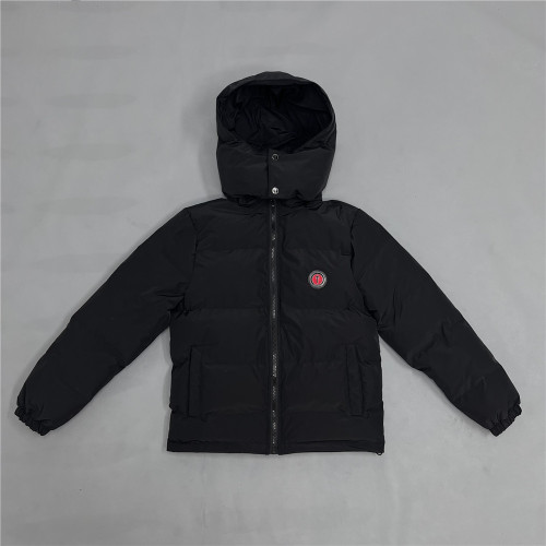 1:1 quality version Trapstar Chest red T logo cotton jacket black