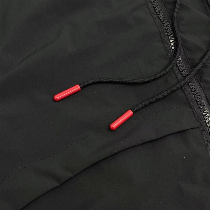 1:1 quality version Trapstar Back Black Red Pointed Letter Hooded Jacket