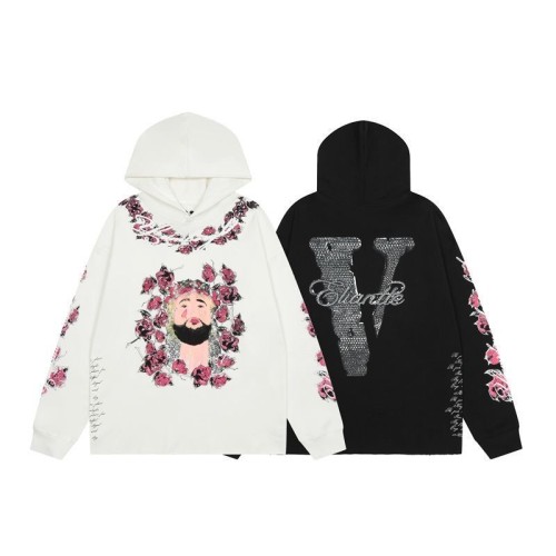 Rose figure printed hoodie