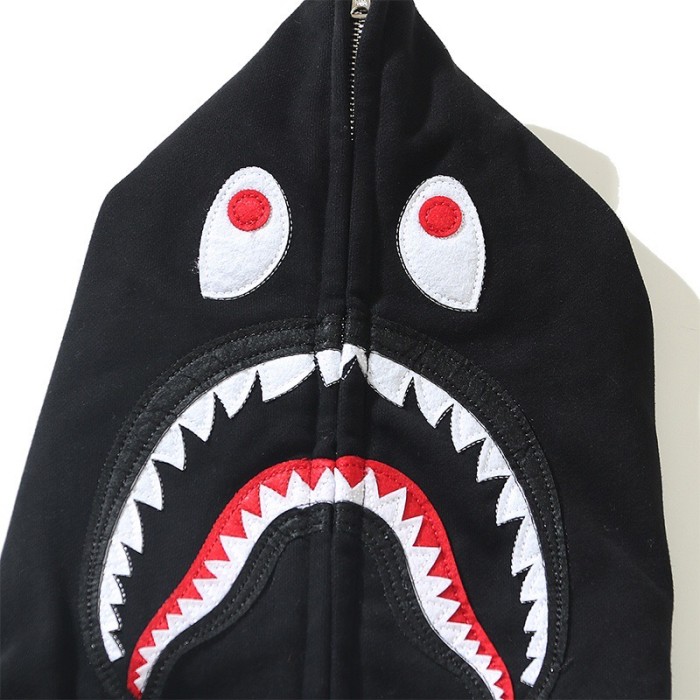 1:1 quality version Ponr embroidered logo shark hoodie