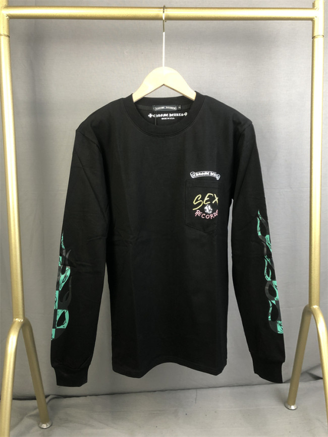 [Special offer items] Sex Records Black And Green Check Print Long Sleeve