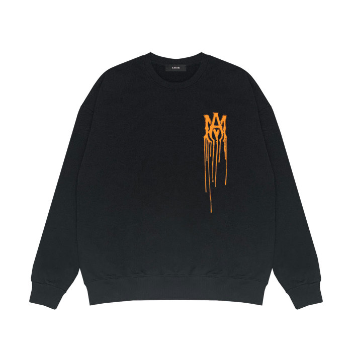 Dissolution orange logo print crewneck sweatshirt
