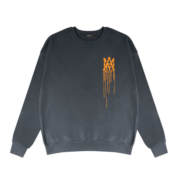 Dissolution orange logo print crewneck sweatshirt