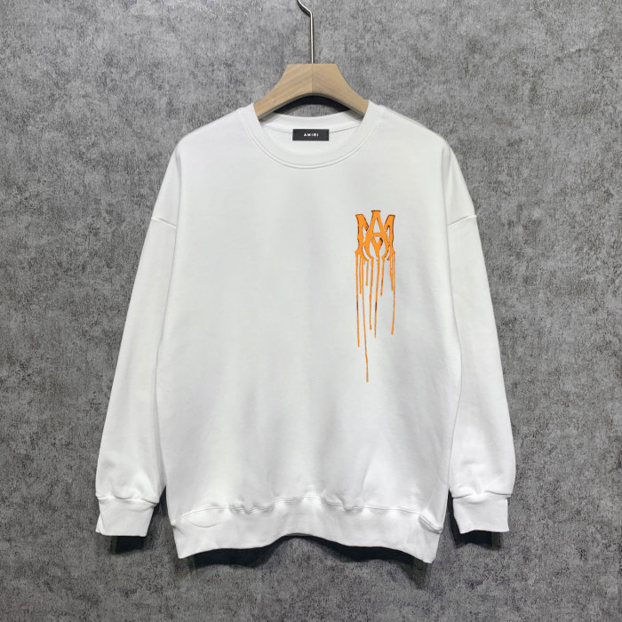 Dissolution orange logo print crewneck sweatshirt