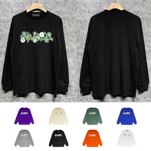 Floral green letter print Long sleeves