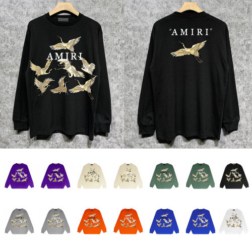 Golden Crane alphabet print long sleeves