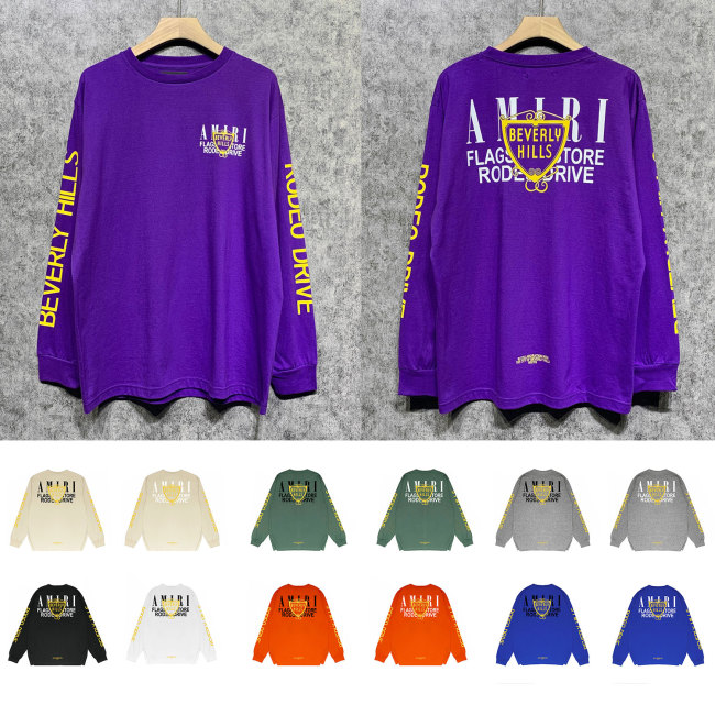 Gold Cup Alphabet Print Long Sleeve