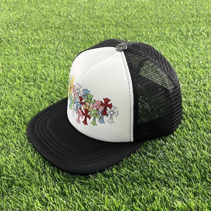 Colorful cross trucker hat