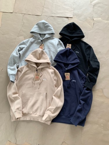 1:1 quality version Embroidered logo hoodie in small cursive letters