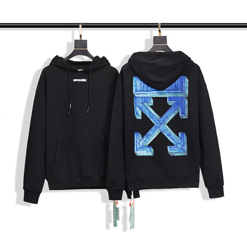 [Buy more Save more]Blue graffiti style arrow logo print hoodie