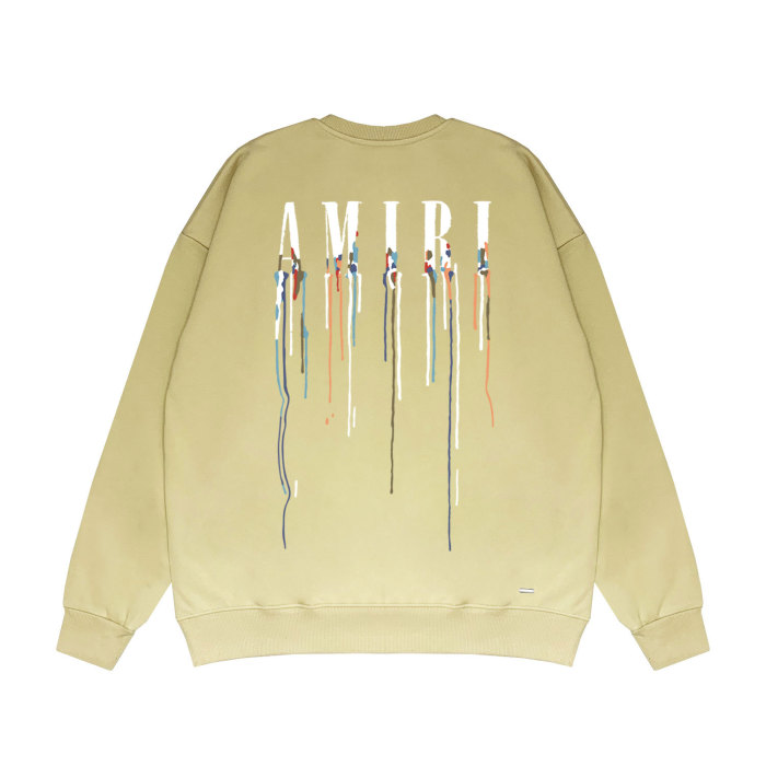 Colorful drop letter print round neck sweatshirt