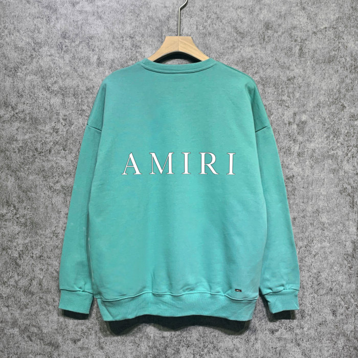 Bone letter print round neck sweatshirt