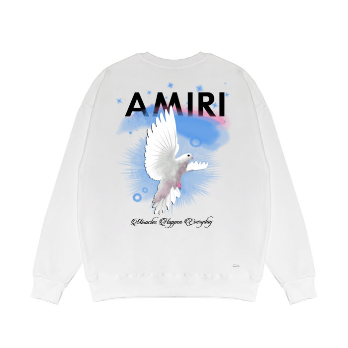 Peace doves printed round neck sweatshirt